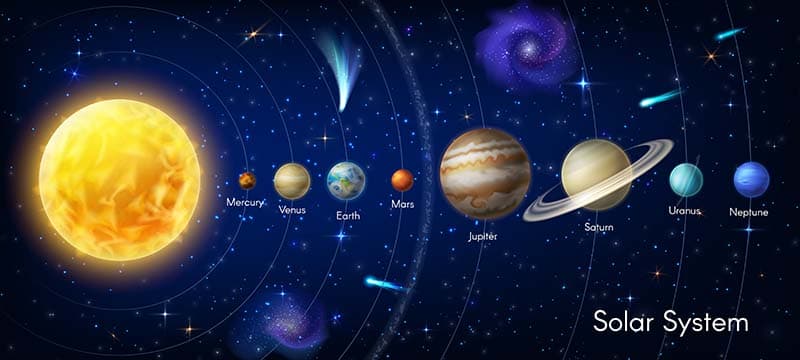 Luminous Galaxies Solar System Wallpaper Mural pattern detail