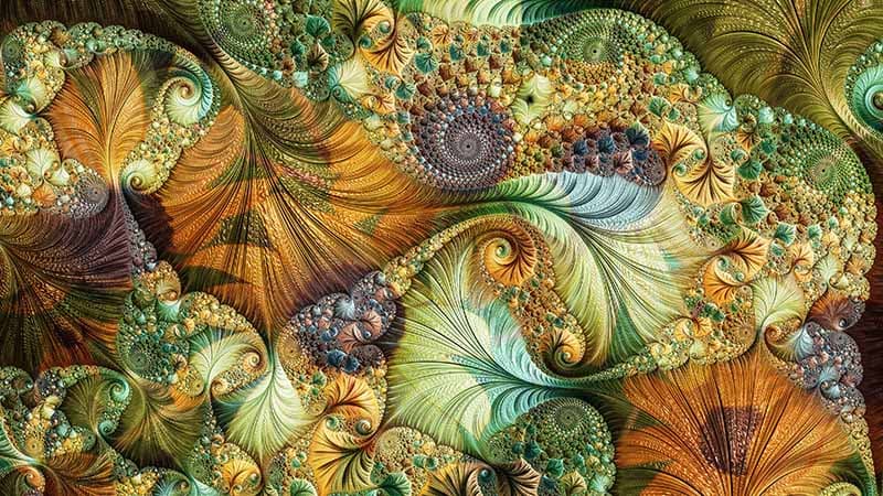 Intricate Fractals Design Wallpaper Mural pattern detail