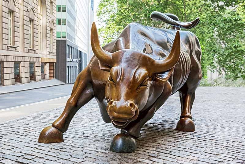 Wall Street Bull Wallpaper Mural pattern detail