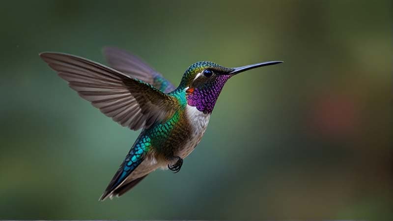 Elegant Hummingbird Wallpaper Mural pattern detail