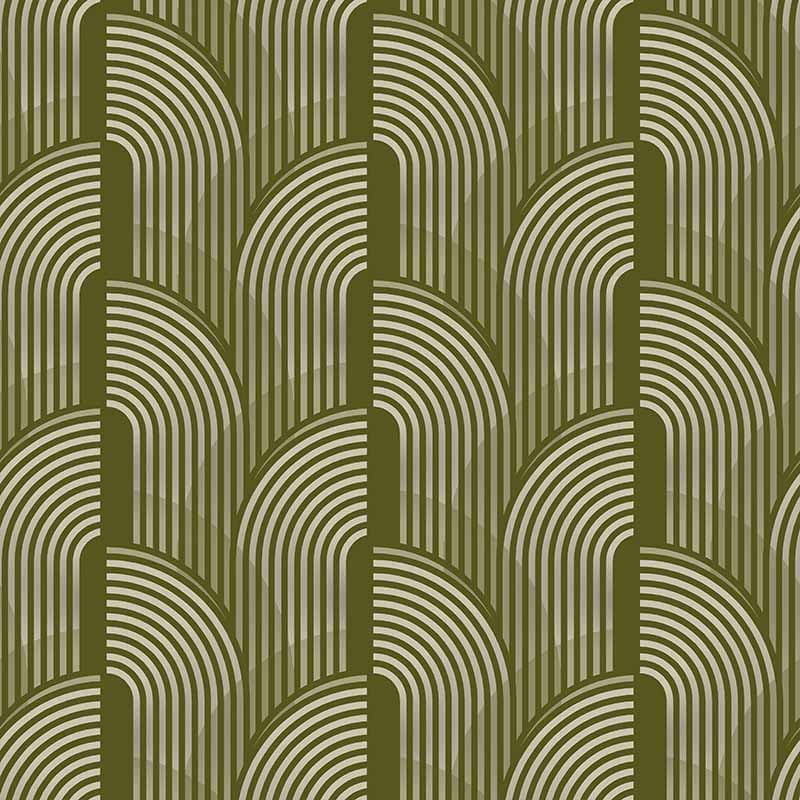Geometric Ivory Green Shades Wallpaper Mural pattern detail