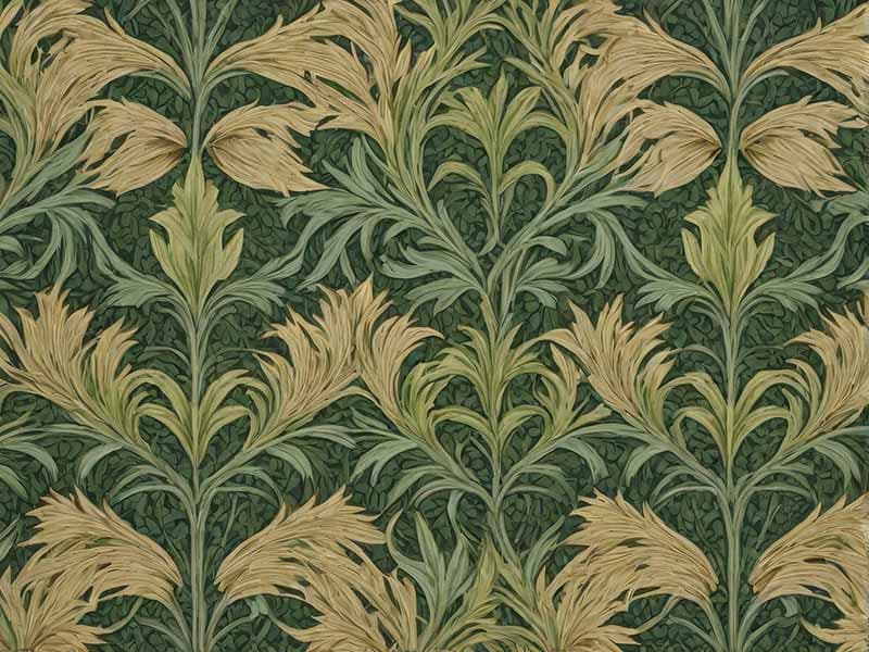 Intricate Pattern of Leaves Wallpaper Mural pattern detail
