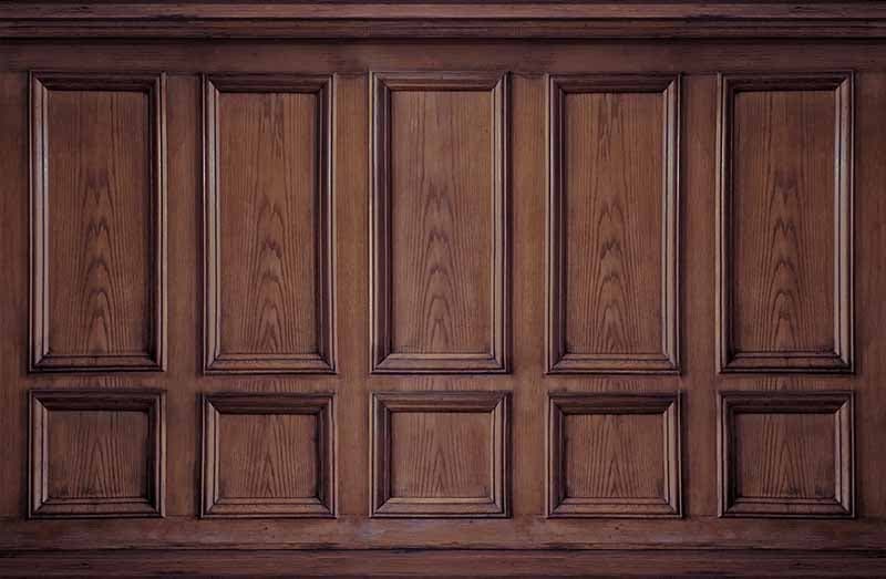 Brown Wood Effect Panel Wallpaper Mural pattern detail