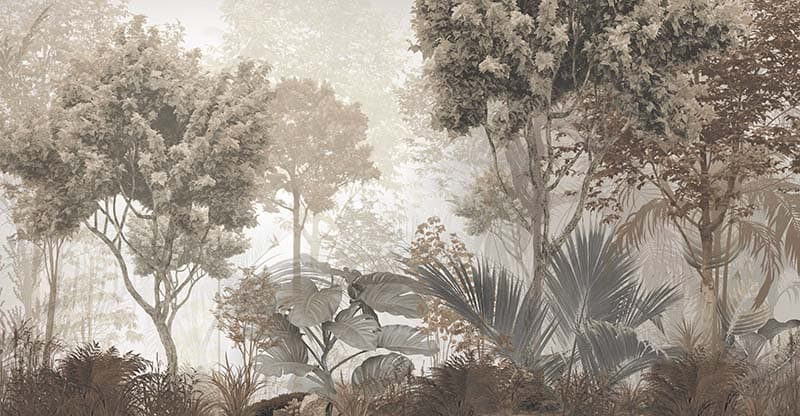 Sulah, Forest Peaceful Landscape Wallpaper Mural pattern detail