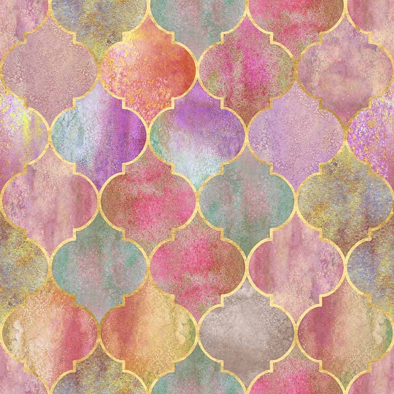 Golden Contour Moroccon Vibes Wallpaper Mural pattern detail