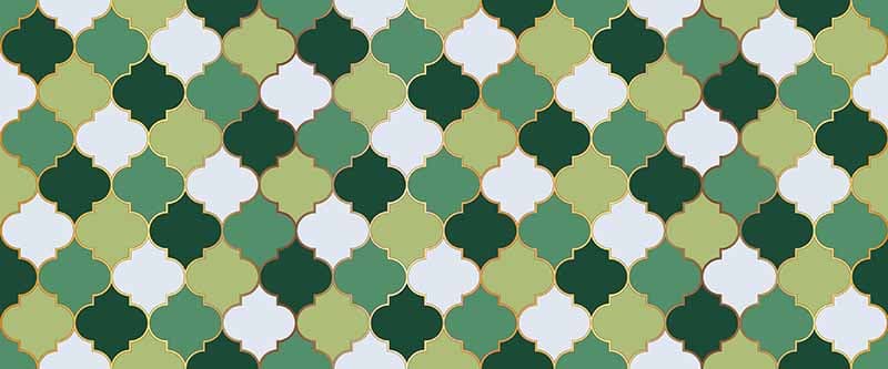 Moroccan Golden Pattern Wallpaper Mural pattern detail