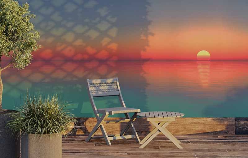 Indrajaal, Sunset Magical Bliss Wallpaper Mural shown in a room