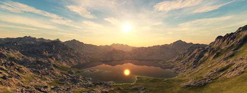 Manohari, Mountain Sunrise Wallpaper Mural pattern detail