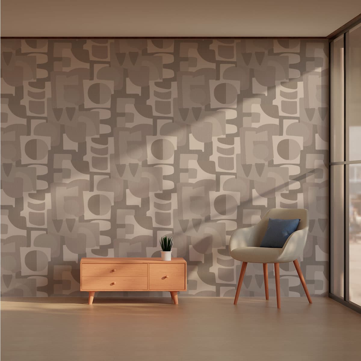 Modern Weave Elegance Wallpaper Mural Roll pattern detail
