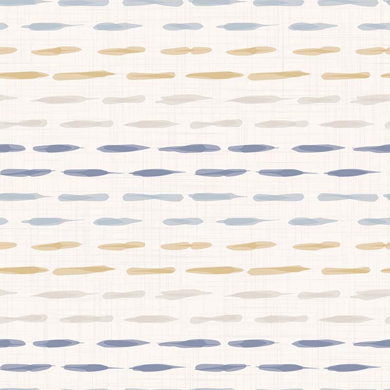 French Shabby Chic Doodle Stripe Wallpaper Mural pattern detail