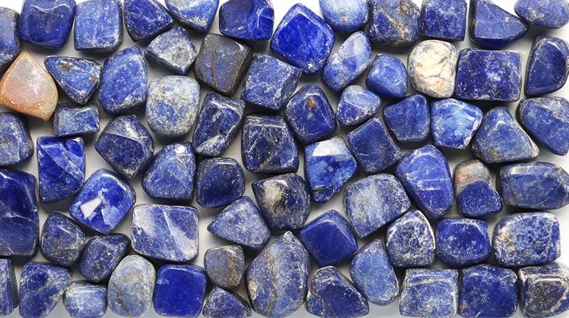 Grunge Blue Stone Bricks Wallpaper Mural pattern detail