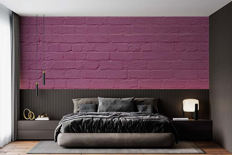 Abstract Painted Brick Walls Wallpaper Mural shown in a room