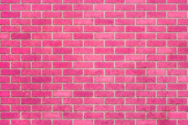 Pink Brick Dreamscape Delight Wallpaper Mural pattern detail