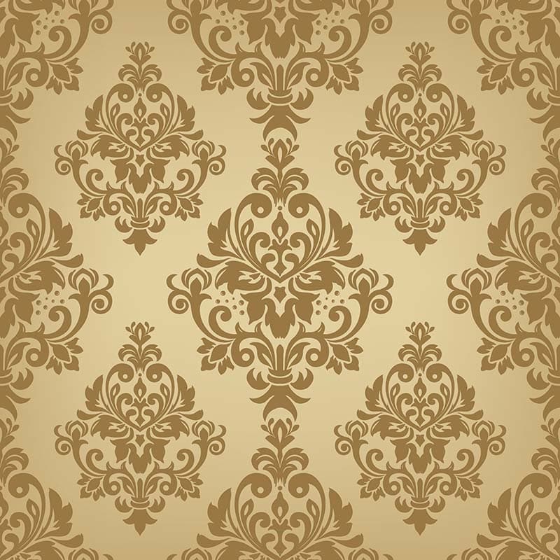 Golden Heritage Damask Artistry Wallpaper Mural pattern detail