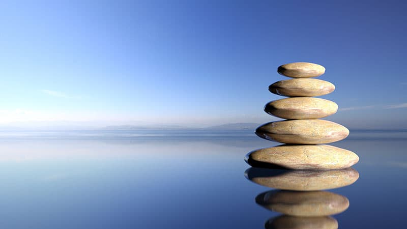 Feng Shui Zen Stones of Wisdom Wallpaper Mural pattern detail