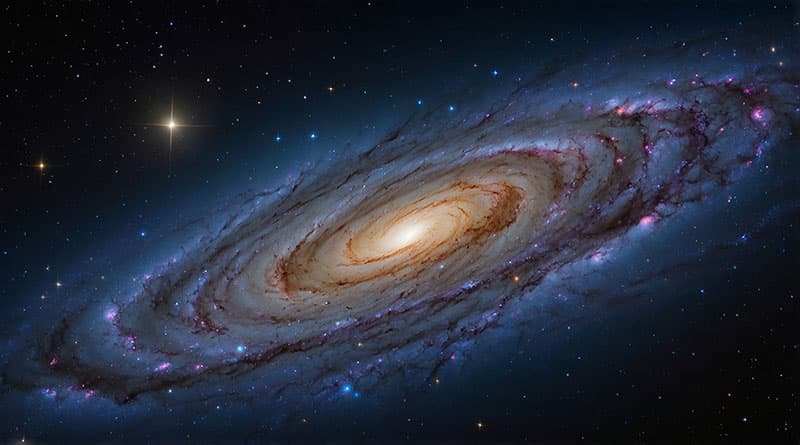 Milky Way Galaxy Space Realistic Wallpaper Mural pattern detail