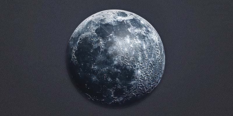 Chandrama, Moon Hyper Realistic Wallpaper Mural pattern detail