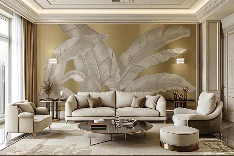 Aura, Regal Tropic Harmony Wallpaper Mural, Customized shown in a room