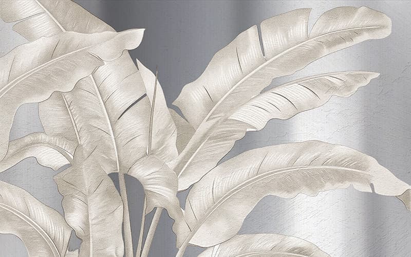 Aura, Shimmering Banana Elegance Wallpaper Mural, Customized pattern detail