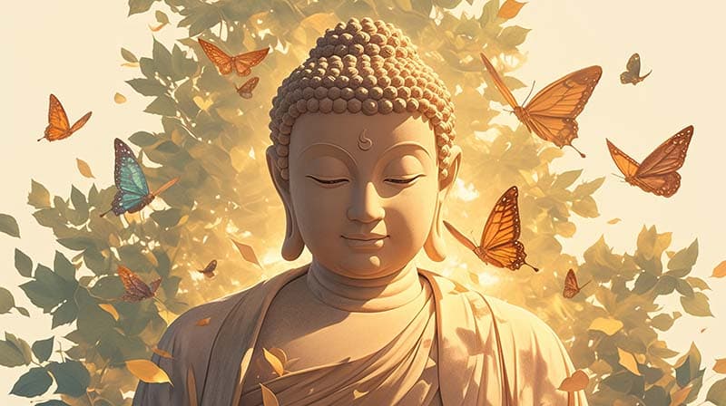 Buddhadeva Bliss Wallpaper Mural pattern detail