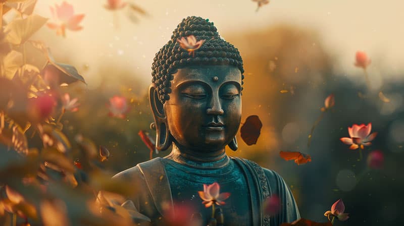 Siddhartha Serenity Wallpaper Mural pattern detail