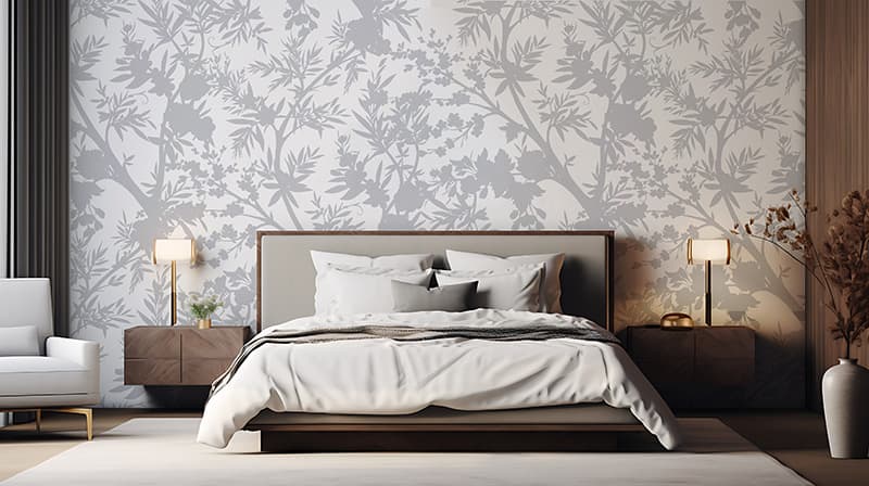 Ivory, Soothing Nature Vibes Wallpaper Mural, Customized shown in a room
