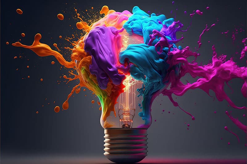 The Spark of Creativity Wallpaper Mural pattern detail