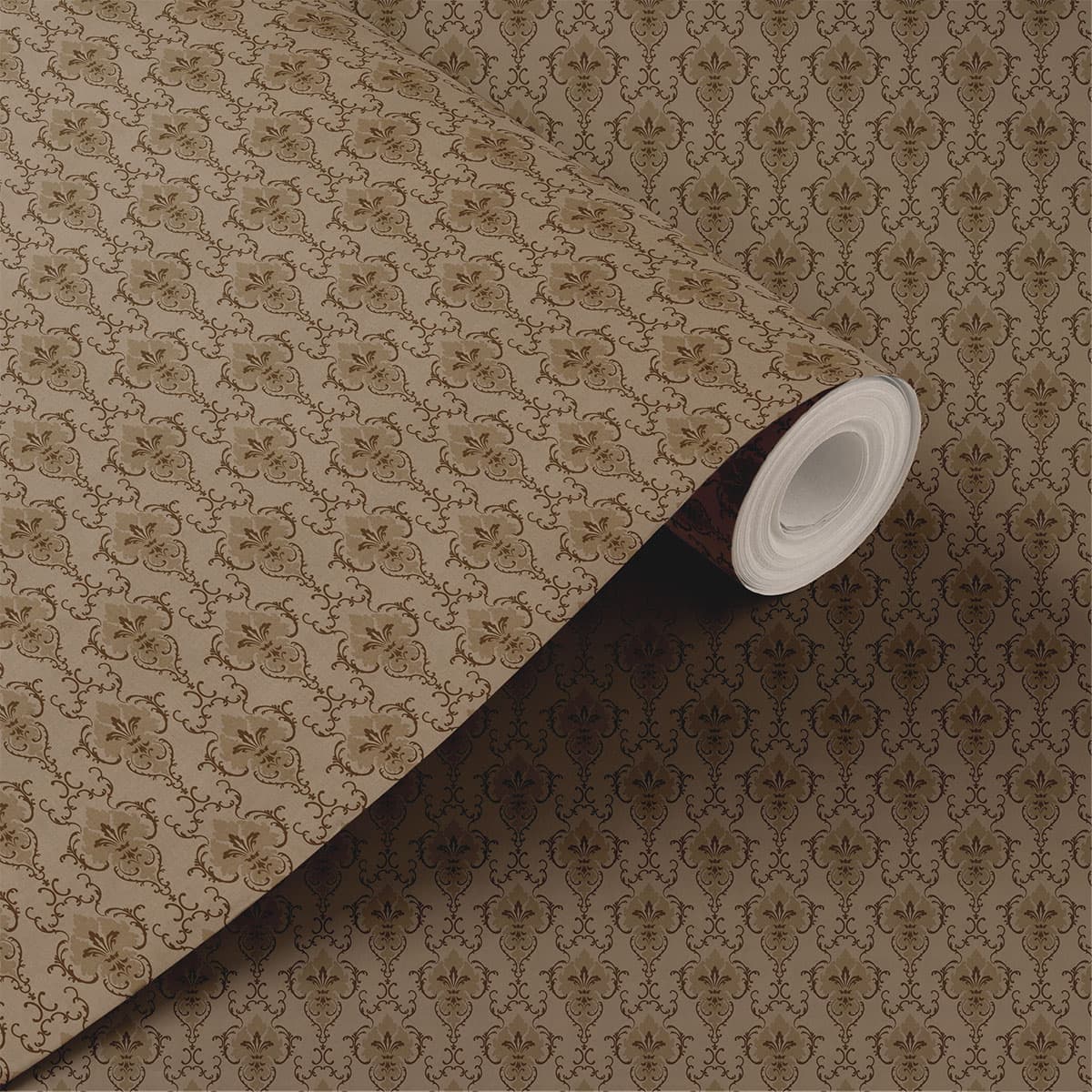 Imperial Grace Wallpaper Roll shown in a room
