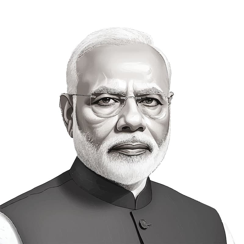 Narendra Modi Portrait Wallpaper for Wall pattern detail