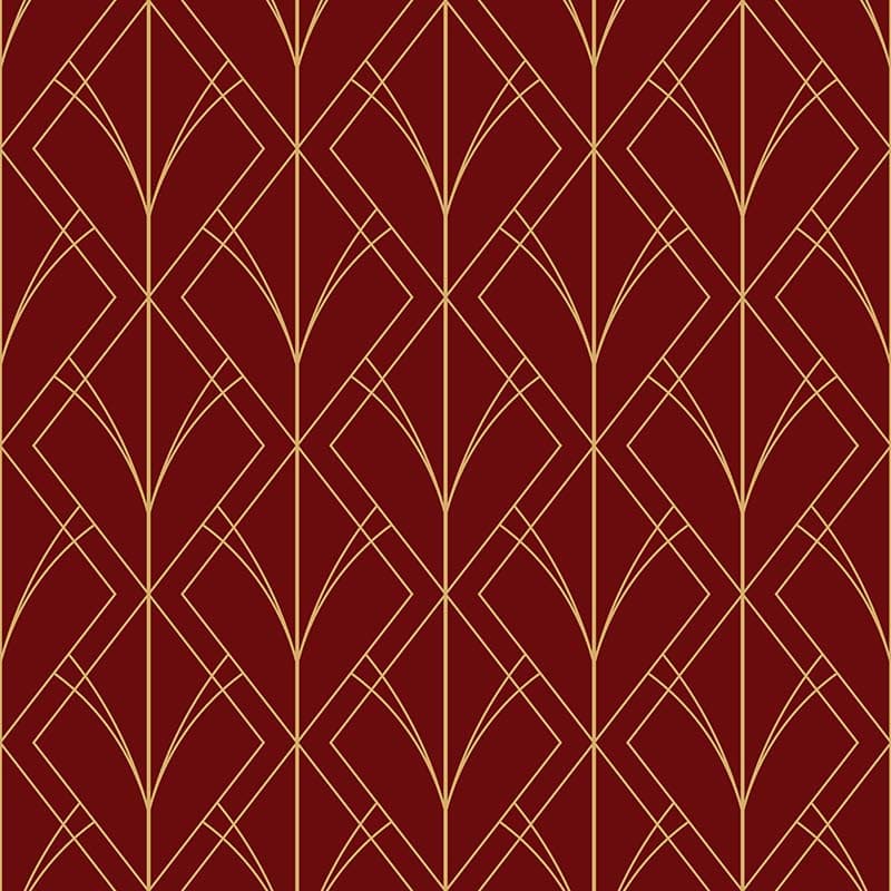 Maroon Ornamental Majesty Wallpaper Mural pattern detail