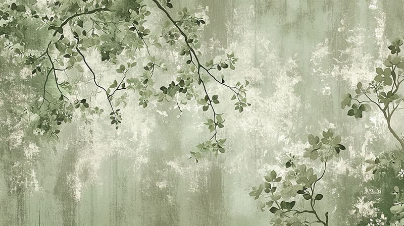 Grunge Tree Leaves Texture Wallpaper Mural pattern detail