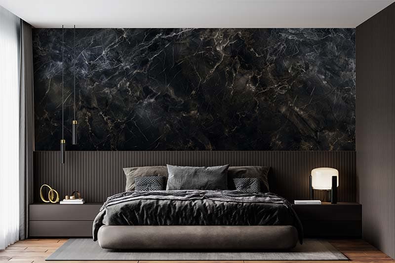 Luxurious Marble Elegance Wallpaper Mural shown in a room