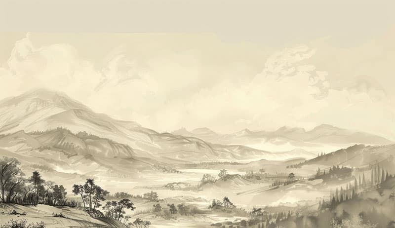 Pleasant Modern Landscape Wallpaper pattern detail