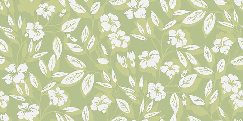 Aesthetic Pista Green Flowers Wallpaper Mural pattern detail
