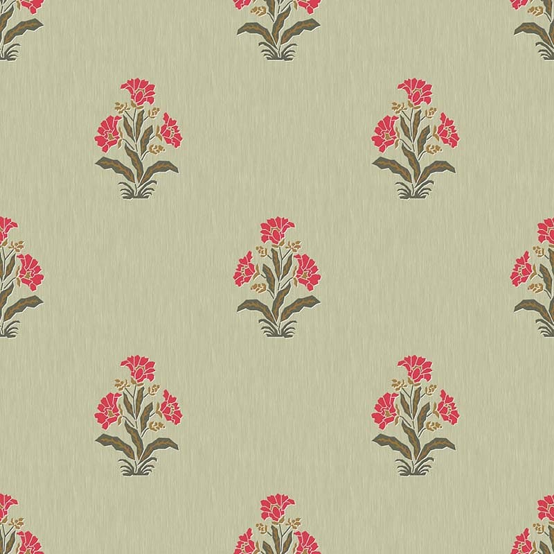 Beautiful Pista Floral Motifs Wallpaper Mural pattern detail