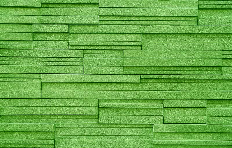 Green Stone Walls Effect Wallpaper Mural pattern detail