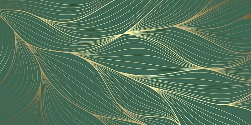 Luxurious Evergreen Gold Harmony Wallpaper Mural pattern detail