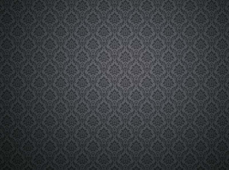 Dark Gray Floral Damask Wallpaper Mural pattern detail