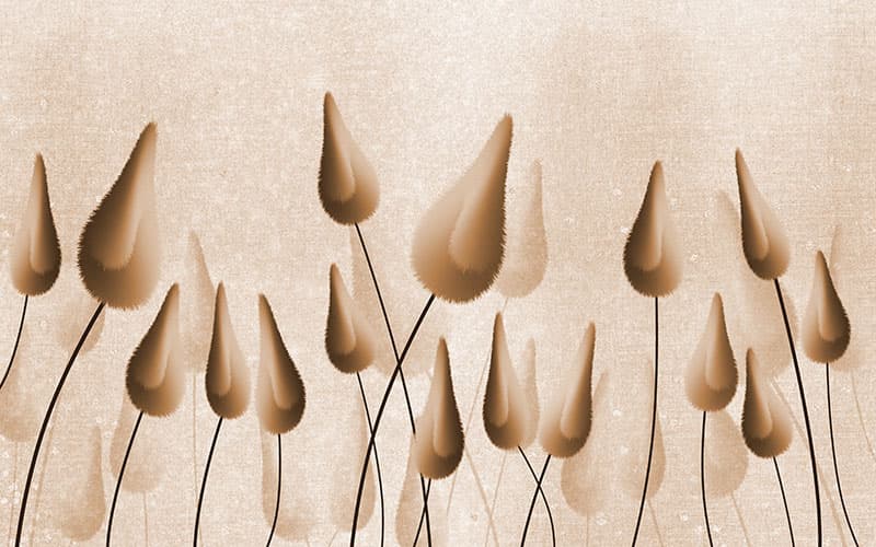 3D Beige Floral Art Wallpaper Mural pattern detail