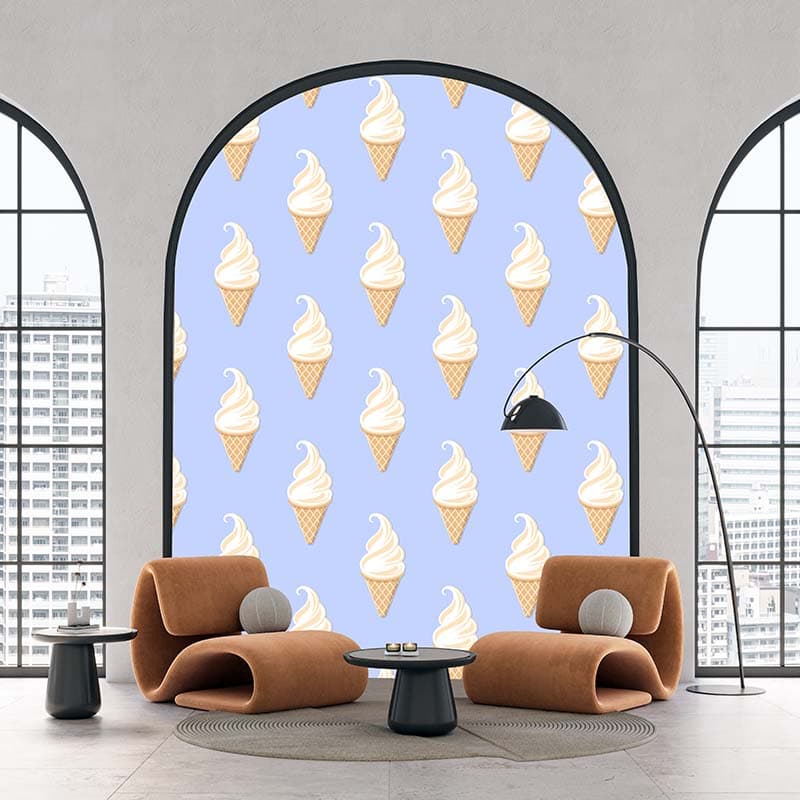 Ice Cream Wonderland Wallpaper Mural shown in a room