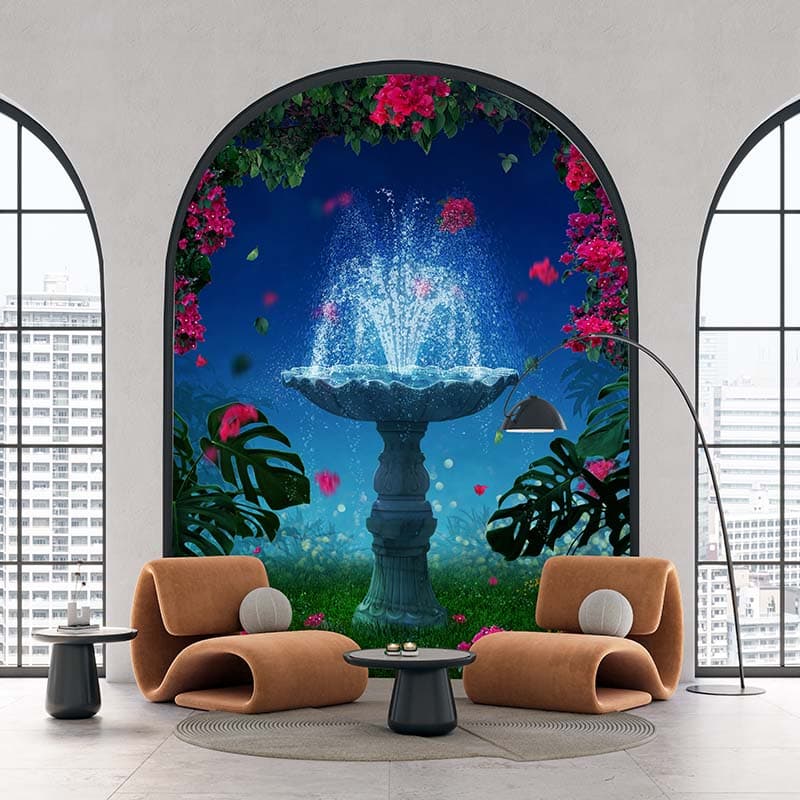Fountain of Dreams Wallpaper Mural shown in a room