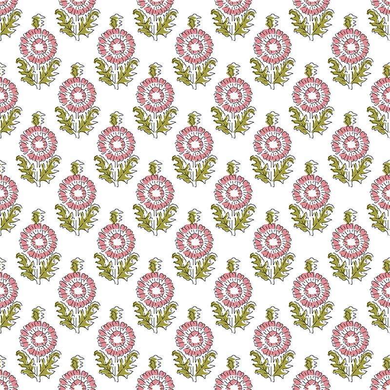 Artisan Petals Wallpaper Mural pattern detail