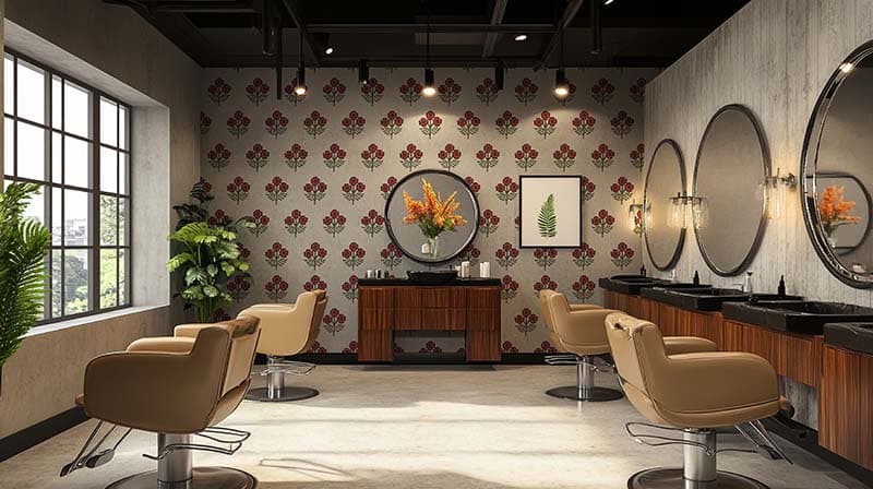 Bloom Alchemy Wallpaper Mural shown in a room