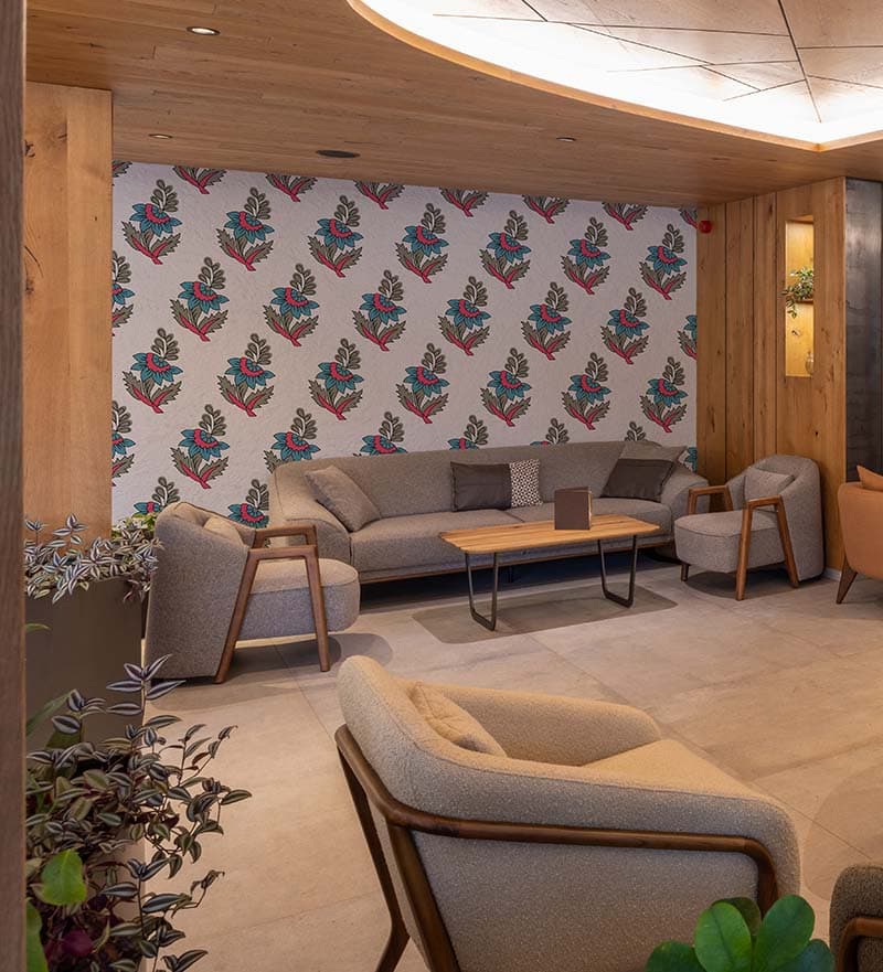 Eternal Blossoms Wallpaper Mural shown in a room