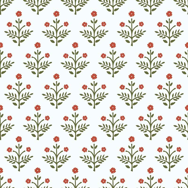 Heritage Bloom Wallpaper Mural pattern detail