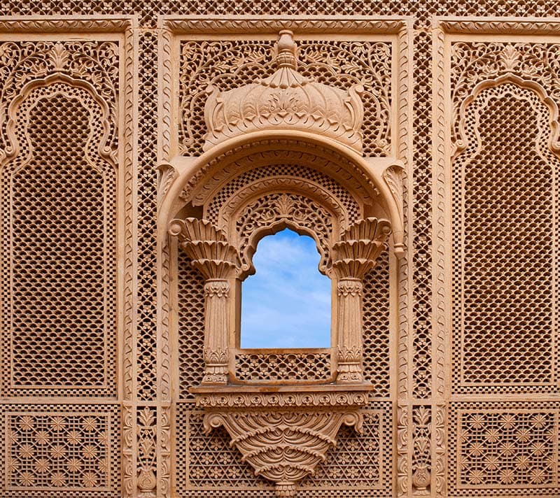 Jaisalmer Haveli Jharokha Wallpaper Mural pattern detail