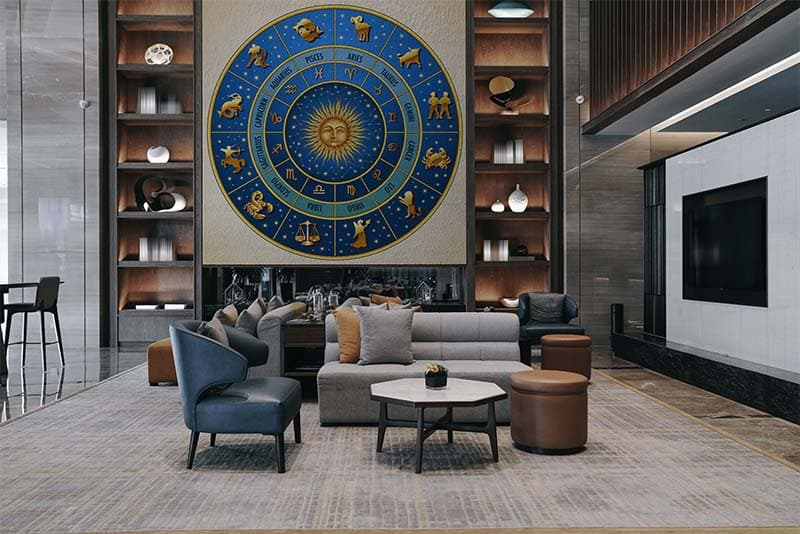 Signs of The Cosmos Wallpaper Mural shown in a room