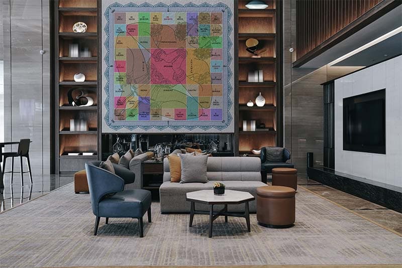 Vastu Purusha Mandala Wallpaper Mural shown in a room