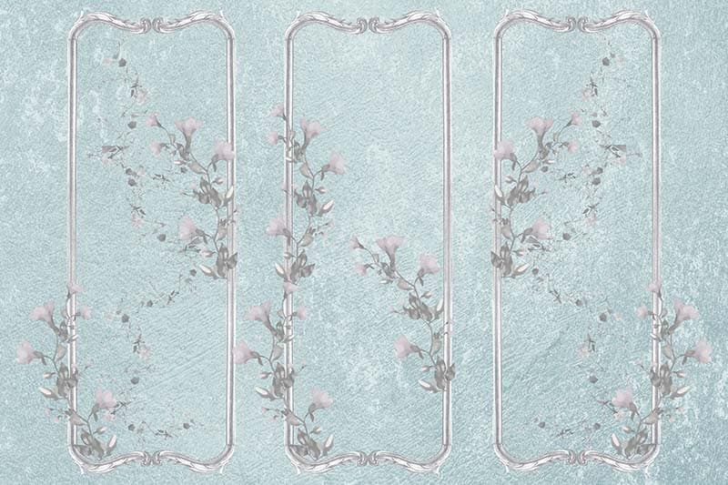 Stucco Flowers Decor Wallpaper Mural pattern detail