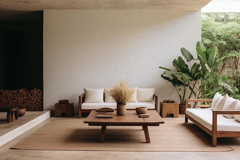 Ivory Off White Paper Texture Wallpaper Mural shown in a room